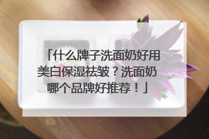 什么牌子洗面奶好用美白保湿祛皱？洗面奶哪个品牌好推荐！