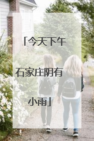 今天下午石家庄阴有小雨