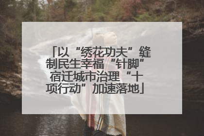 以“绣花功夫”缝制民生幸福“针脚” 宿迁城市治理“十项行动”加速落地
