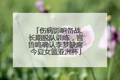 伤病影响备战、长期脱队训练，宫鲁鸣确认李梦缺席今夏女篮亚洲杯