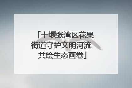 十堰张湾区花果街道守护文明河流 共绘生态画卷