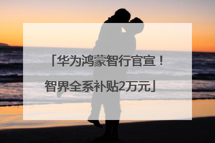 华为鸿蒙智行官宣！智界全系补贴2万元