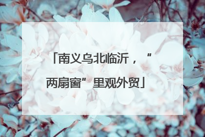 南义乌北临沂，“两扇窗”里观外贸