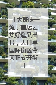 去班味一流，首店云集好逛又出片，天目里国际街区今天正式开街
