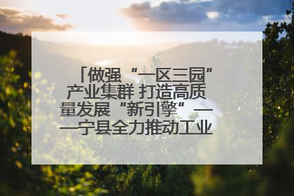 做强“一区三园”产业集群 打造高质量发展“新引擎”——宁县全力推动工业经济提质增效