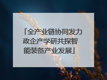全产业链协同发力 政企产学研共探智能装备产业发展