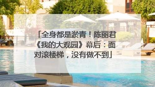 全身都是淤青！陈丽君《我的大观园》幕后：面对滚楼梯，没有做不到