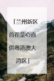 兰州新区首茬菜心直供粤港澳大湾区