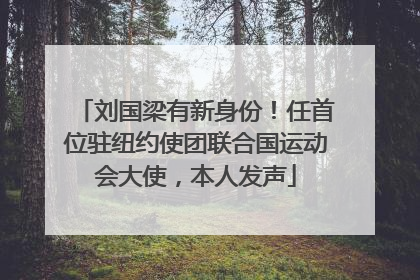 刘国梁有新身份！任首位驻纽约使团联合国运动会大使，本人发声