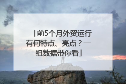 前5个月外贸运行有何特点、亮点？一组数据带你看