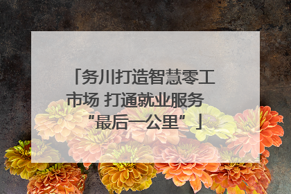 务川打造智慧零工市场 打通就业服务“最后一公里”