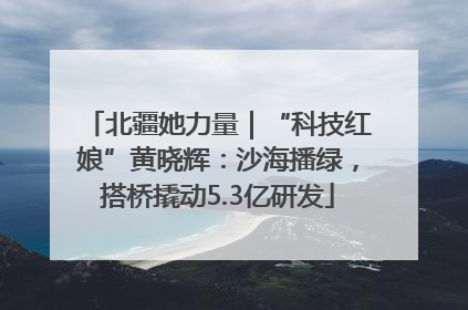 北疆她力量｜“科技红娘”黄晓辉：沙海播绿，搭桥撬动5.3亿研发