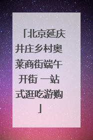 北京延庆井庄乡村奥莱商街端午开街 一站式逛吃游购