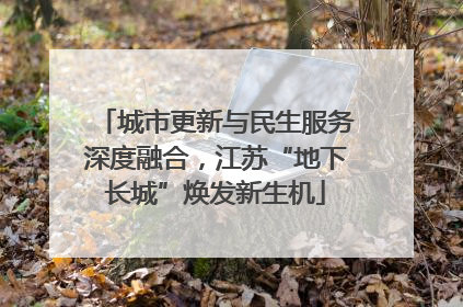 城市更新与民生服务深度融合，江苏“地下长城”焕发新生机