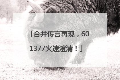 合并传言再现，601377火速澄清！