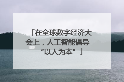 在全球数字经济大会上，人工智能倡导“以人为本”