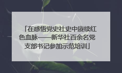 在感悟党史社史中赓续红色血脉——新华社百余名党支部书记参加示范培训