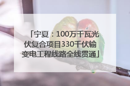 宁夏：100万千瓦光伏复合项目330千伏输变电工程线路全线贯通