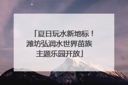 夏日玩水新地标！潍坊弘润水世界苗族主题乐园开放