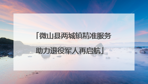 微山县两城镇精准服务助力退役军人再启航