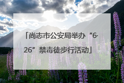 尚志市公安局举办“6·26”禁毒徒步行活动