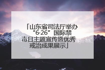 山东省司法厅举办“6·26”国际禁毒日主题宣传暨优秀戒治成果展示