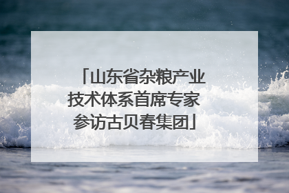 山东省杂粮产业技术体系首席专家参访古贝春集团