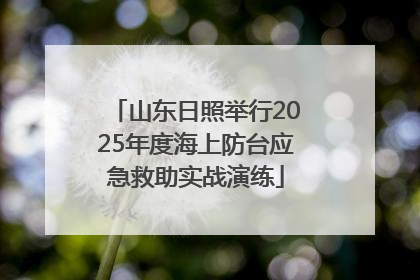 山东日照举行2025年度海上防台应急救助实战演练