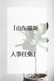 山东最新人事任免