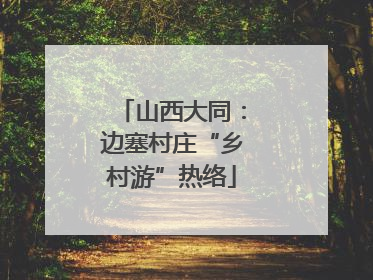 山西大同：边塞村庄“乡村游”热络