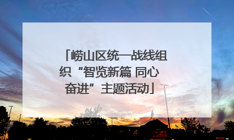 崂山区统一战线组织“智览新篇 同心奋进”主题活动