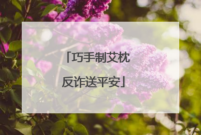 巧手制艾枕 反诈送平安