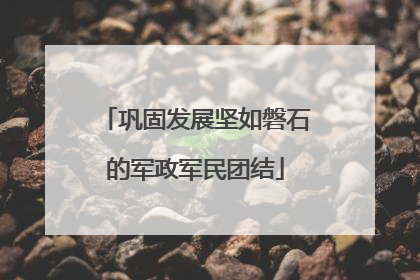 巩固发展坚如磐石的军政军民团结