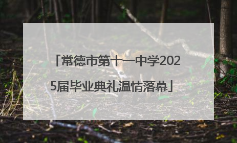 常德市第十一中学2025届毕业典礼温情落幕