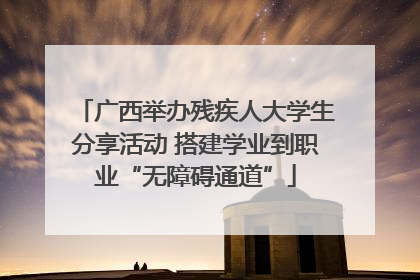 广西举办残疾人大学生分享活动 搭建学业到职业“无障碍通道”