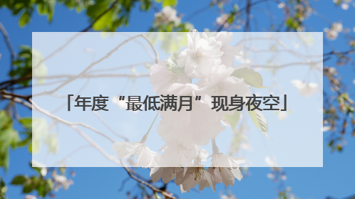 年度“最低满月”现身夜空