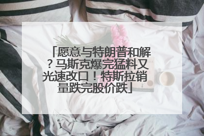 愿意与特朗普和解？马斯克爆完猛料又光速改口！特斯拉销量跌完股价跌