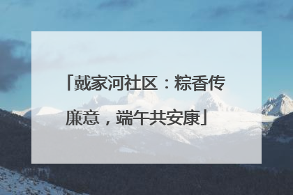 戴家河社区：粽香传廉意，端午共安康