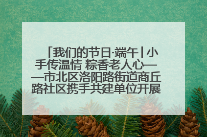 我们的节日·端午│小手传温情 粽香老人心——市北区洛阳路街道商丘路社区携手共建单位开展端午主题活动