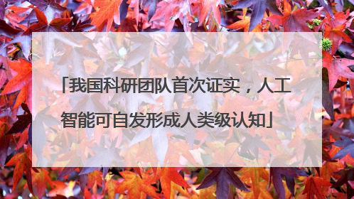 我国科研团队首次证实，人工智能可自发形成人类级认知