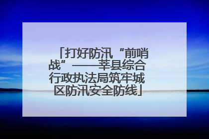 打好防汛“前哨战”——莘县综合行政执法局筑牢城区防汛安全防线