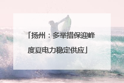 扬州：多举措保迎峰度夏电力稳定供应