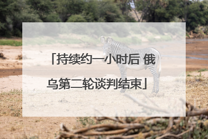 持续约一小时后 俄乌第二轮谈判结束
