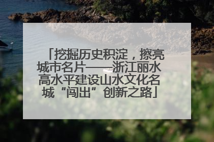 挖掘历史积淀，擦亮城市名片——浙江丽水高水平建设山水文化名城“闯出”创新之路