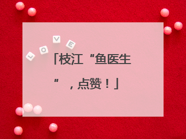 枝江“鱼医生”，点赞！