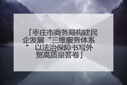 枣庄市商务局构建民企发展“三维服务体系” 以法治保障书写外贸高质量答卷