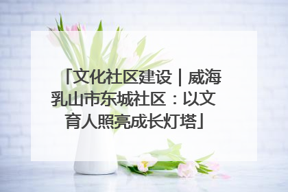 文化社区建设｜威海乳山市东城社区：以文育人照亮成长灯塔