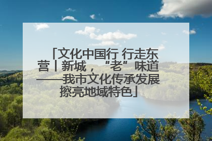 文化中国行 行走东营丨新城，“老”味道——我市文化传承发展擦亮地域特色
