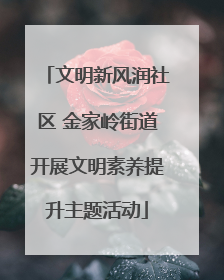 文明新风润社区 金家岭街道开展文明素养提升主题活动