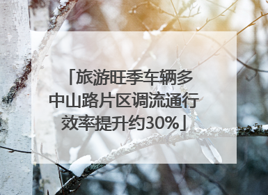 旅游旺季车辆多 中山路片区调流通行效率提升约30%